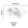 Évier d'angle 2 bacs + vide sauce + égouttoir 100 cm Solo Villeroy & Boch