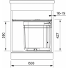 Poubelle Sorter Solo 600 1 bac 40L Franke
