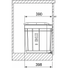 Poubelle Sorter Solo 600 1 bac 40L Franke