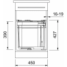 Poubelle Sorter Solo 450 1 bac 40L Franke