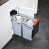 Poubelle Cube 30 2 bacs 20 / 10 Litres Franke