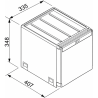 Poubelle Cube 40 2 bacs de 14 L Franke