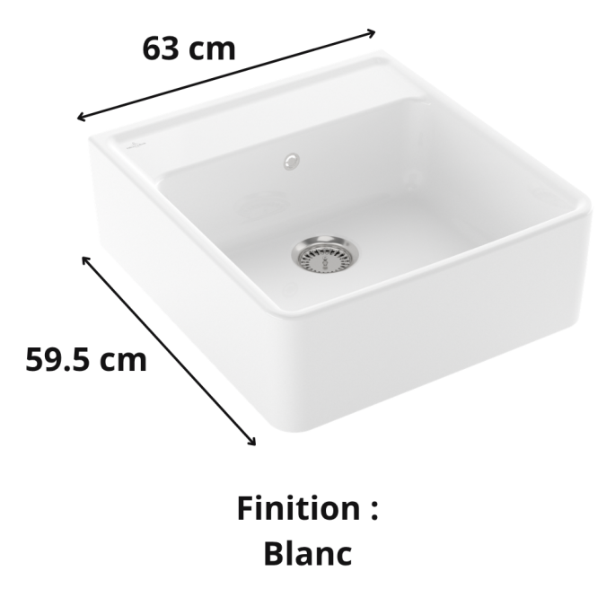 Évier Timbre 1 bac 60 cm Tradition Villeroy & Boch