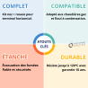 Nez et rosace pour terminal horizontal Poujoulat