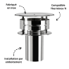 Chapeau de toit Aspirateur toit Inox Inox D 180 KCASTI DOM POUJOULAT