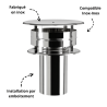 Chapeau de toit Aspirateur toit Inox Inox D 180 KCASTI DOM POUJOULAT