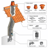 Chapeau de toit Aspirateur toit Inox Inox D 180 KCASTI DOM POUJOULAT