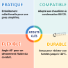 Coude 45° Diamètre 80/ 125 pour chaudière à Condensation