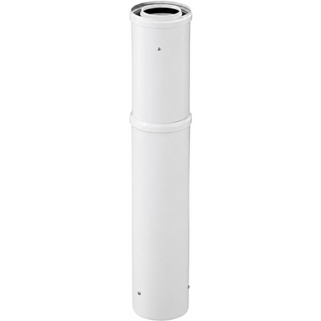 Élément réglable de 38 à 57 cm 80 / 125 mm pour chaudière non condensation