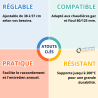 Élément réglable de 38 à 57 cm 80 / 125 mm pour chaudière non condensation