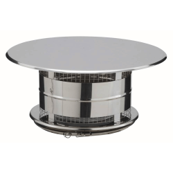 Chapeau aspirateur anti-oiseaux D180 finition Inox CAOI31180038 Poujoulat