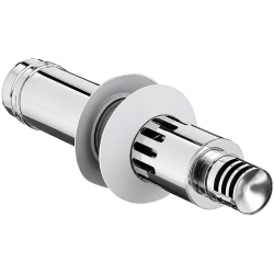 Terminal horizontal réglable inox Fioul ou gaz 80/125 Poujoulat