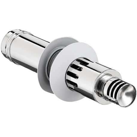 Terminal horizontal réglable inox Fioul ou gaz 80/125 Poujoulat