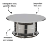 Chapeau aspirateur anti-oiseaux D150 finition Inox CAOI31155038 Poujoulat