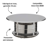 Chapeau aspirateur anti-oiseaux D200 finition Inox CAOI31200038 Poujoulat