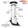 Sortie de toit Inox- Inox couleur Poujoulat