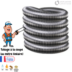 Tubage flexible double inox diamètre 80 à la coupe - Edilinox