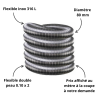 Tubage flexible double inox diamètre 80 à la coupe - Edilinox