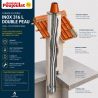 Tubage flexible Poujoulat Diamètre 150 Ep 0.24 Starflex 2012 Inox Double peau lisse Polycombustible
