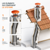 Tubage flexible Starflex Poujoulat Ø140 mm Ep.0,24 Inox Double peau Polycombustible