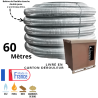 Bobine 60 mètres de flexible double peau inox diamètre 80 Edilinox