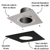 Plaque de finition Carrée section 40x40 Poujoulat