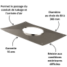 Plaque supérieure d'étanchéité rectangulaire Poujoulat - Ref : PE R