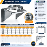 Support Galva pour tubage flexible polycombustible et rigide inox Poujoulat