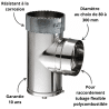 Té avec purge spécial raccordement flexible polycombustible Poujoulat