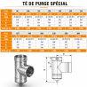 Té avec purge spécial raccordement flexible polycombustible Poujoulat
