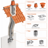 Té avec purge spécial raccordement flexible polycombustible Poujoulat