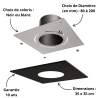 Plaque de finition Carrée section 35x35 Poujoulat
