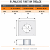 Plaque de finition Carrée section 35x35 Poujoulat