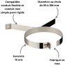 Collier mural pour tubage flexible polycombustible et rigide inox