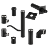Kit conduit horizontal intérieur Finition noir mat 9030 PGI 80 /130 Poujoulat