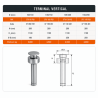 terminal vertical Poujoulat noir ou brique H110cm