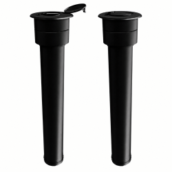Terminal vertical Poujoulat noir ou brique H 110cm PGI