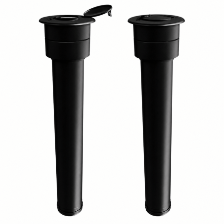 terminal vertical Poujoulat noir ou brique H110cm