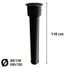 terminal vertical Poujoulat noir ou brique H110cm