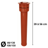 terminal vertical Poujoulat noir ou brique H110cm