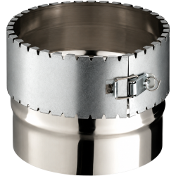 Raccord bas RCF flexible simple inox vers Condensor Poujoulat Raccord bas RCF flexible simple inox vers Condensor Poujoulat
