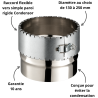 Raccord bas RCF flexible simple inox vers Condensor Poujoulat