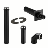 Kit ventouse sortie supérieure Finition Noir PGI 80 /130 Poujoulat