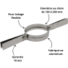 Collier de centrage aluminium pour tubage flexible Diamètre 130 à 250