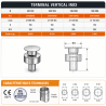 Terminal vertical PGI Poujoulat 15 cm 