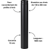 Tuyau longueur 1000 mm émaillé noir mat Poujoulat
