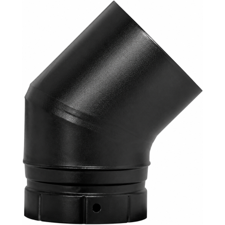 Coude à segments 45° émaillé noir mat Poujoulat