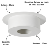 Plaque Finition Ronde hauteur 12 cm gamme Inox-Galva Poujoulat