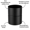 Adaptateur émaillé noir mat Poujoulat