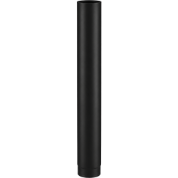 Longueur droite 100 cm noir mat Acier 2mm Poujoulat